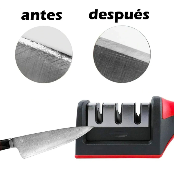 afilador de cuchillos acero master chef